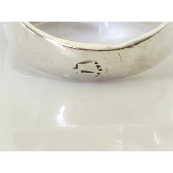 Vintage JPM Mexico Malachite Sterling Silver Ring - Picture 4 of 8